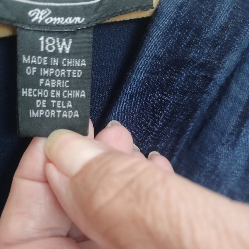 Women's Blue Garment R&M Richards, Rayon & Polyester.